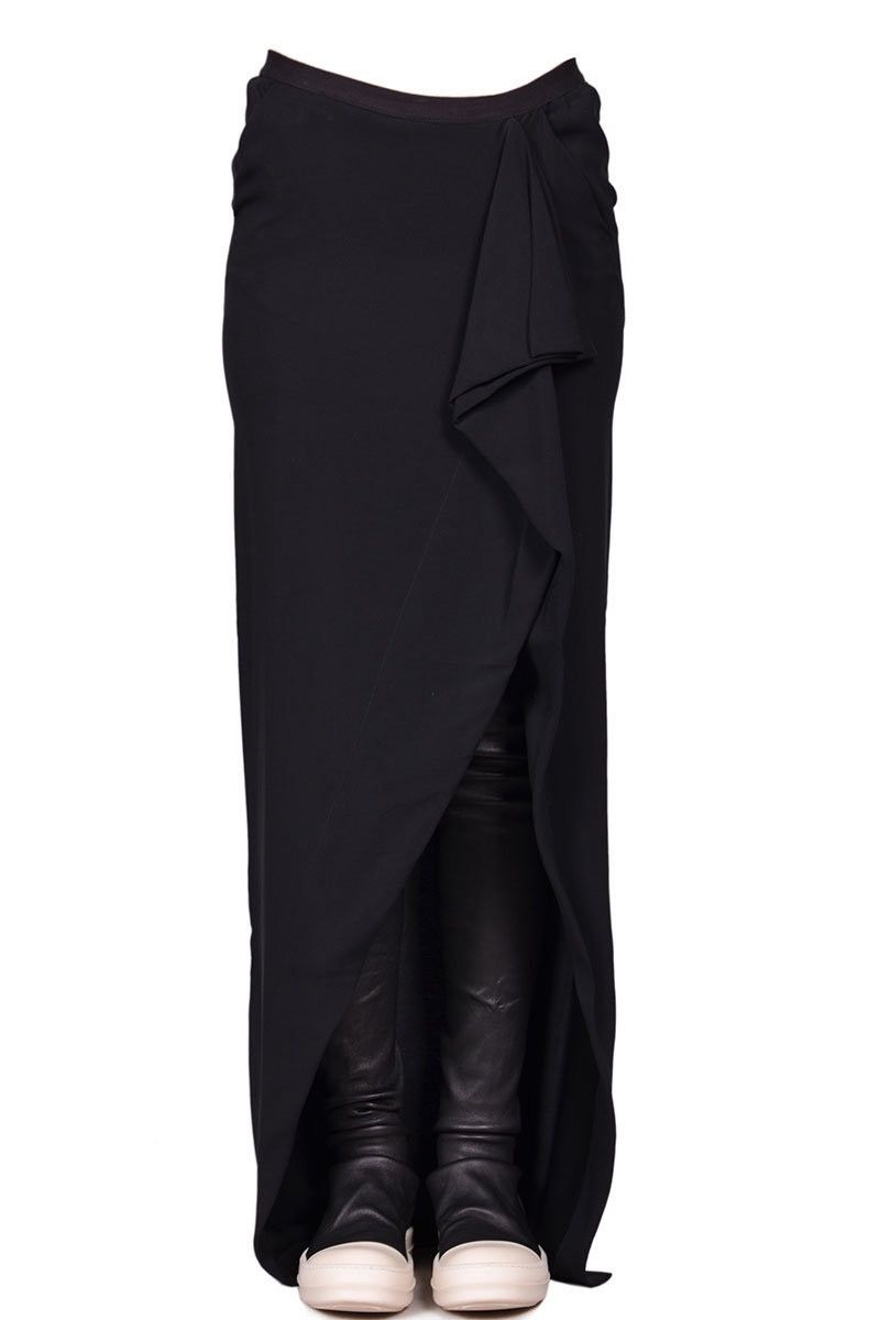 Rick Owens Last Size Rick Owens Asymmetric Acetate & Viscose Maxi Skirt Size 30" / US 8 / IT 44 - 1 Thumbnail