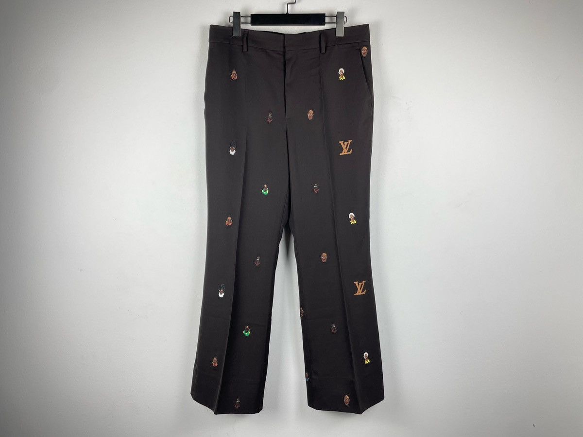 Louis Vuitton Louis Vuitton SS24 Collaboration Embroidered Flared Pants Size US 32 / EU 48 - 7 Thumbnail