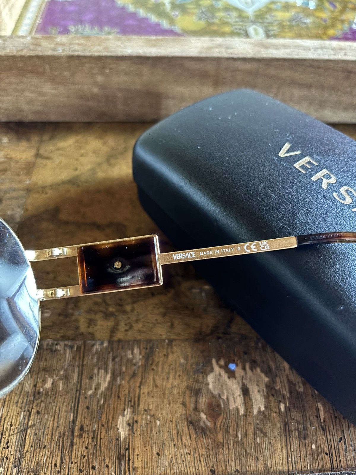 Versace Versace Gold Luxury Sunglasses Model 2252 Size ONE SIZE - 4 Thumbnail