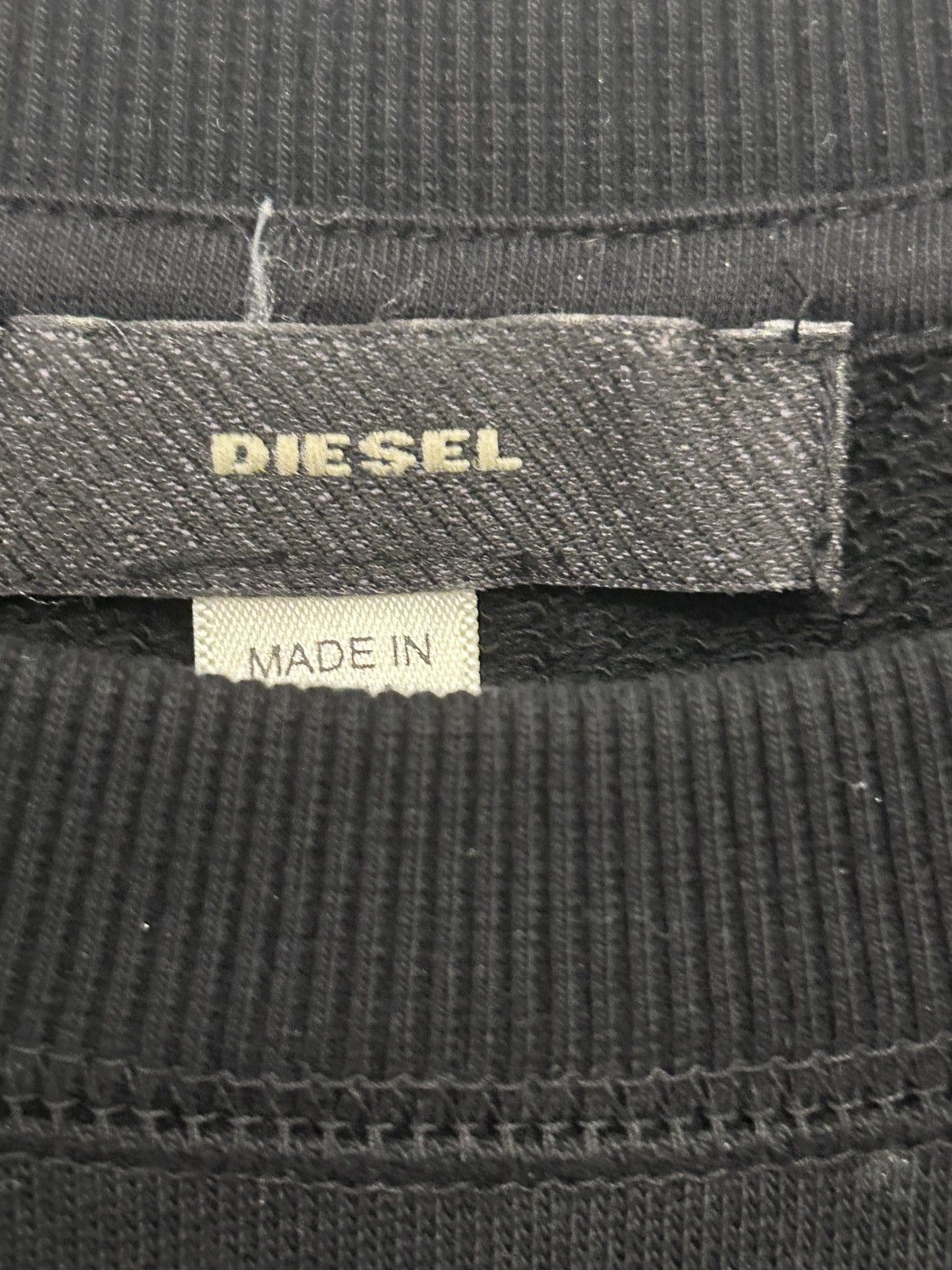 Diesel Vintage black DIESEL y2k black sweatshirt XXS Size US XXS / EU 40 - 3 Thumbnail