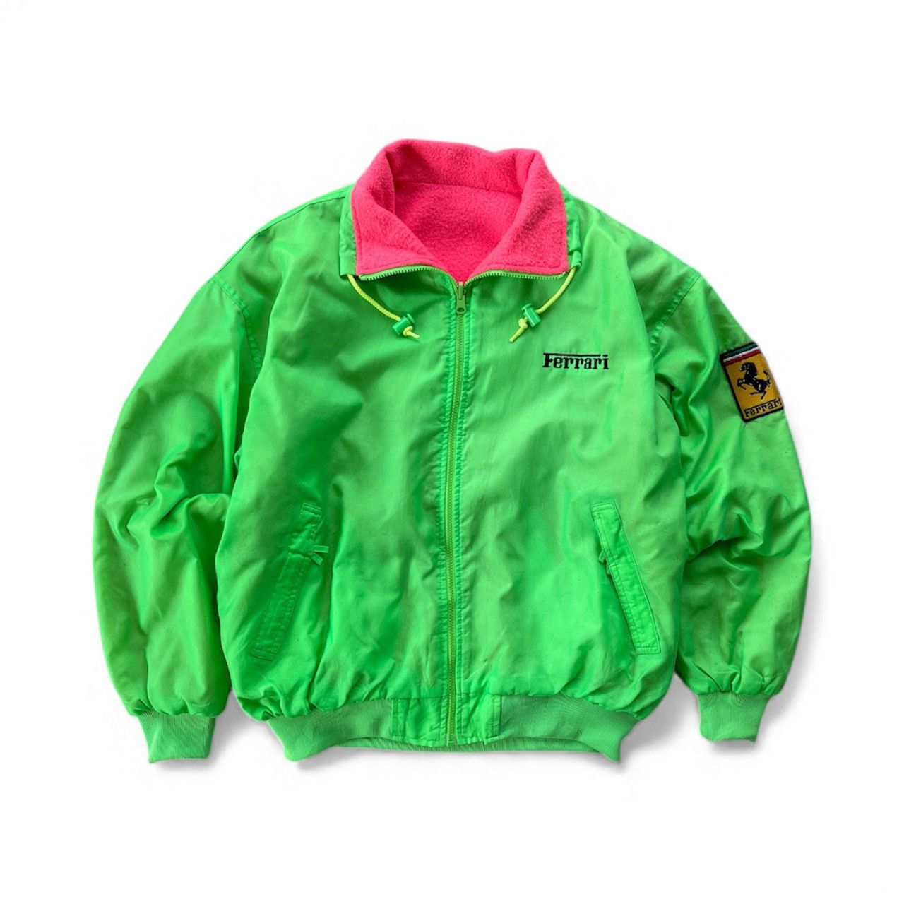 Ferrari 🔥VINTAGE FERRARI BIG LOGO REVERSIBLE RACING BOMBER JACKET Size US L / EU 52-54 / 3 - 4 Thumbnail