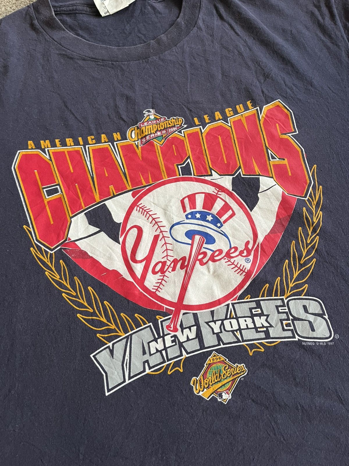 Lee Vintage 1996 New York Yankees NYY Champions Tee 90s XXL Size US XXL / EU 58 / 5 - 2 Thumbnail