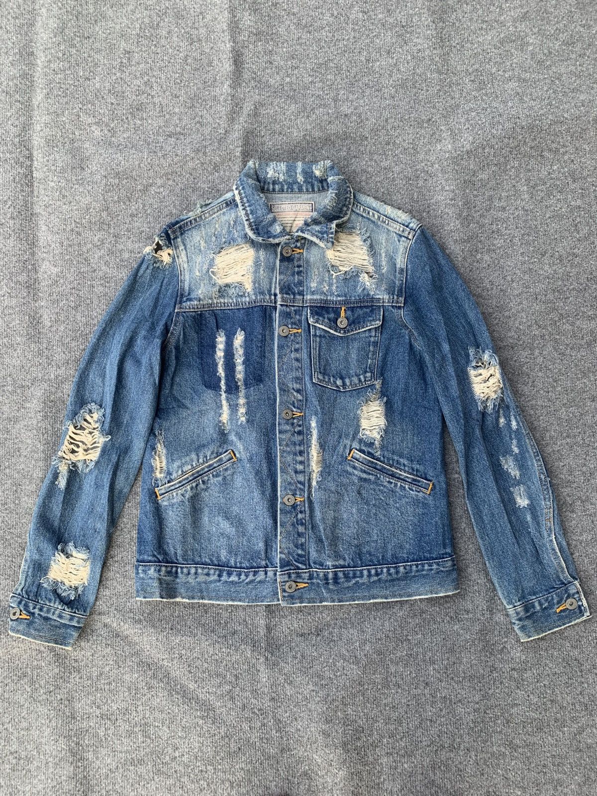 MOUSSY Distressed mossy Jacket jeans Size US S / EU 44-46 / 1 - 1 Thumbnail