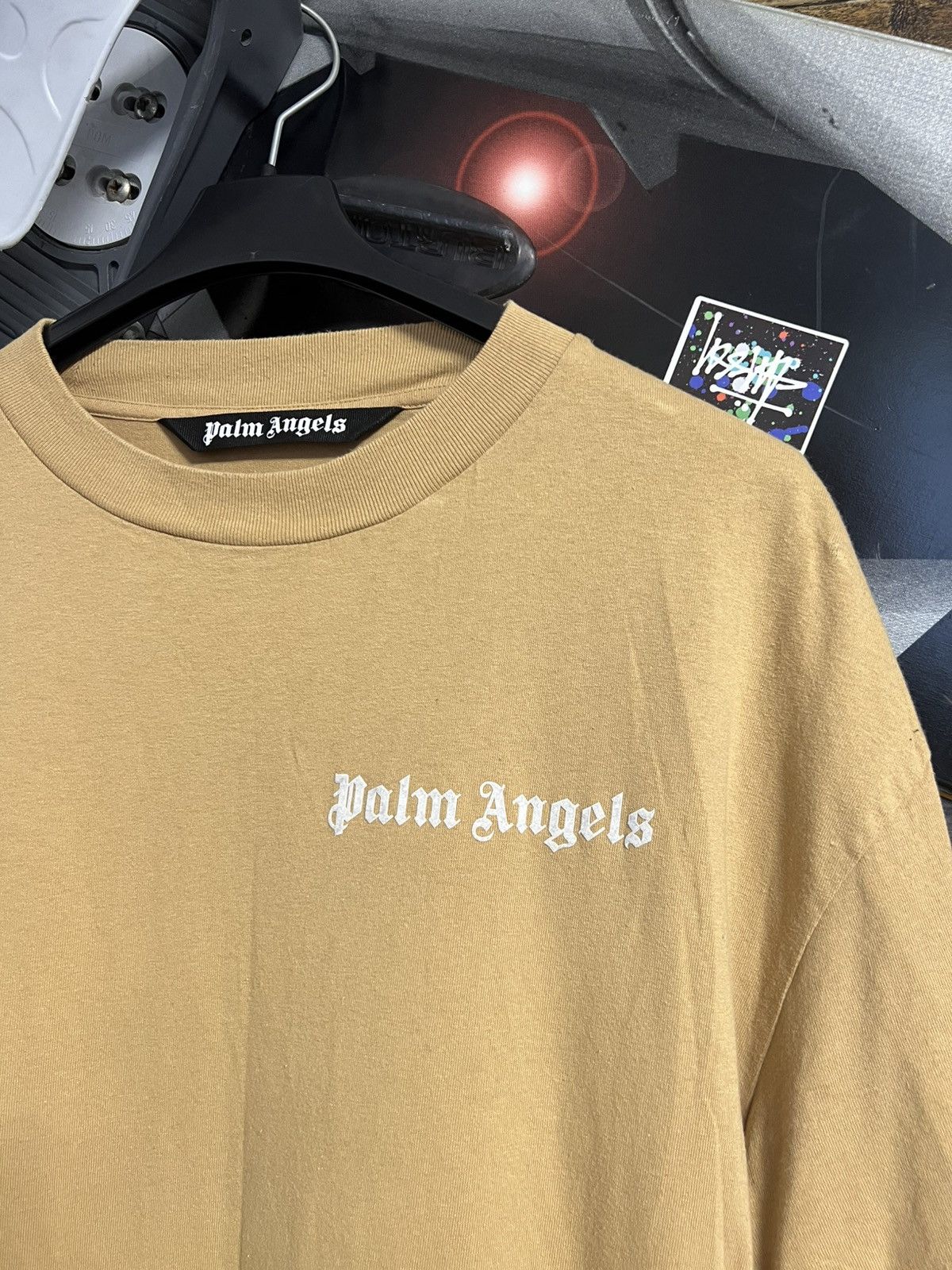 Palm Angels Palm Angels Large Tan Basic Logo Tee Size US XL / EU 56 / 4 - 3 Thumbnail