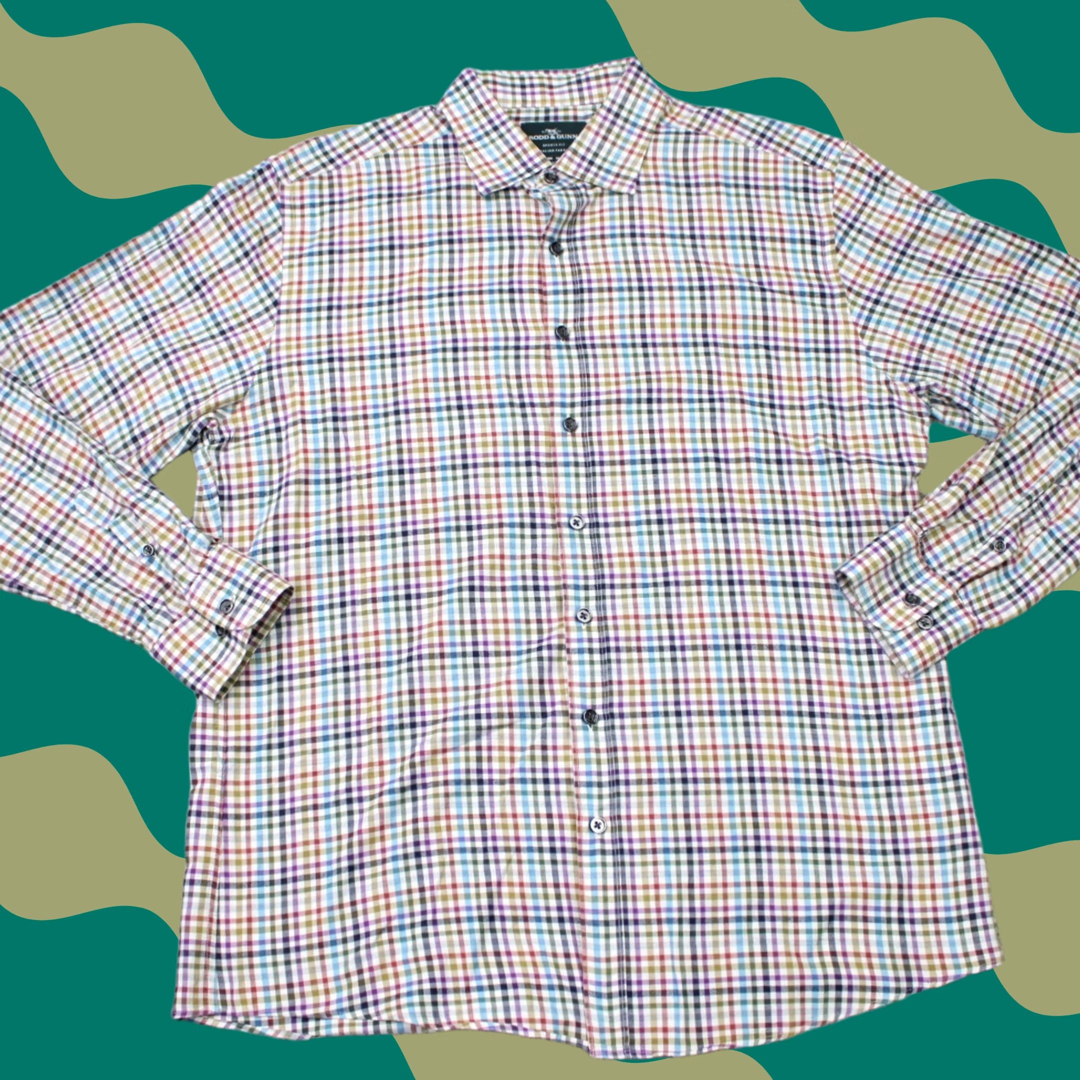 Rodd & Gunn Rodd & Gunn Shirt Mens XL Colorful Sports Fit Italian Fabric Long Sleeve Cotton Size US XL / EU 56 / 4 - 1 Thumbnail