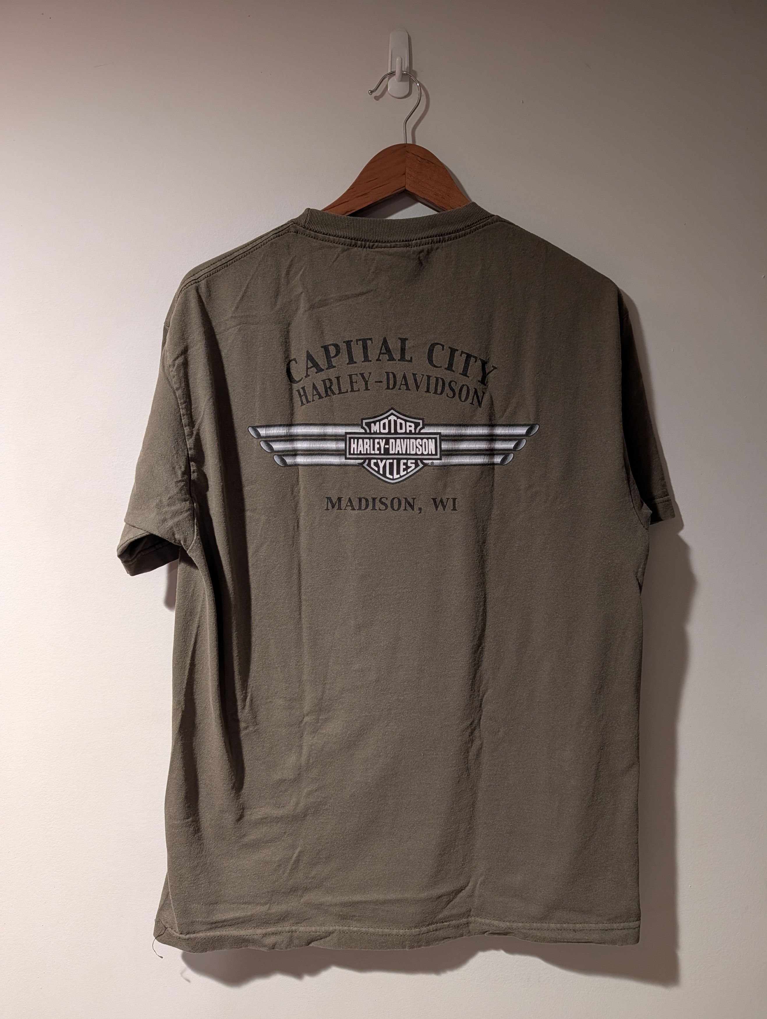 Harley Davidson VTG Harley Davidson T Shirt Capital City Madison WI Eagle Size US L / EU 52-54 / 3 - 4 Thumbnail