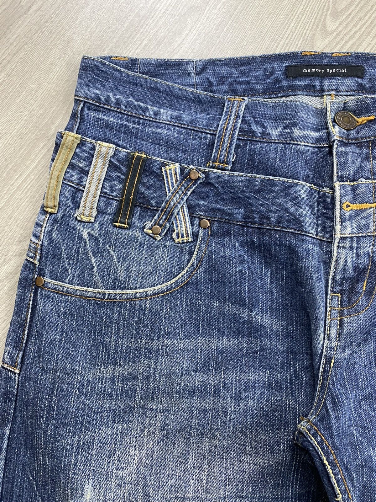If Six Was Nine × Le Grande Bleu (L.G.B.) 2000s Memory Special Double Waist Distressed Punk Lgb Jeans Size US 34 / EU 50 - 5 Thumbnail