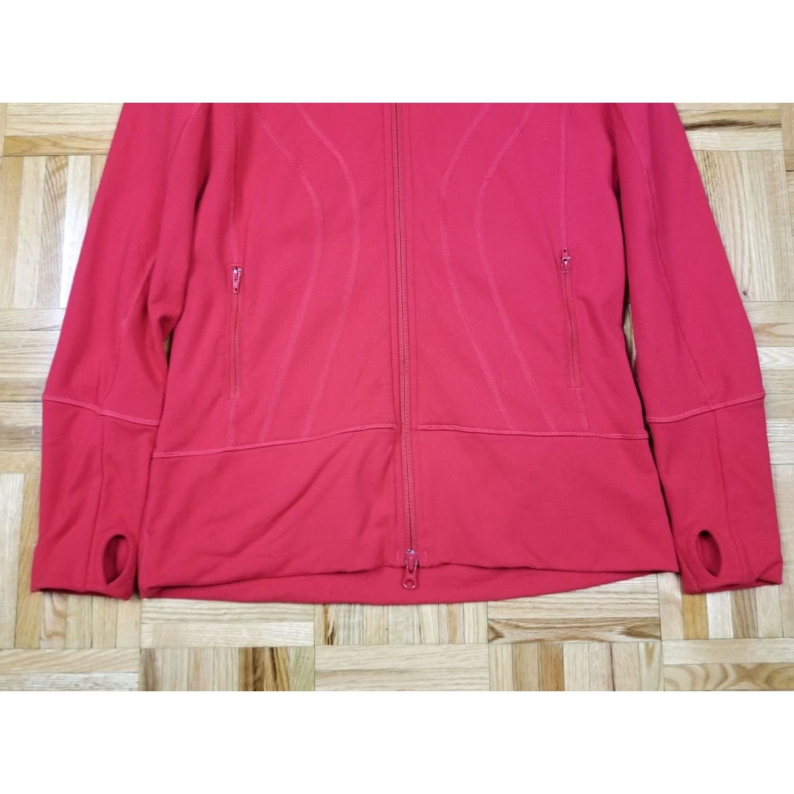 Lululemon VINTAGE? LULULEMON RED DEFINE JACKET WOMEN'S SZ 8 HOODED FULL ZIP USE Size M / US 6-8 / IT 42-44 - 3 Thumbnail