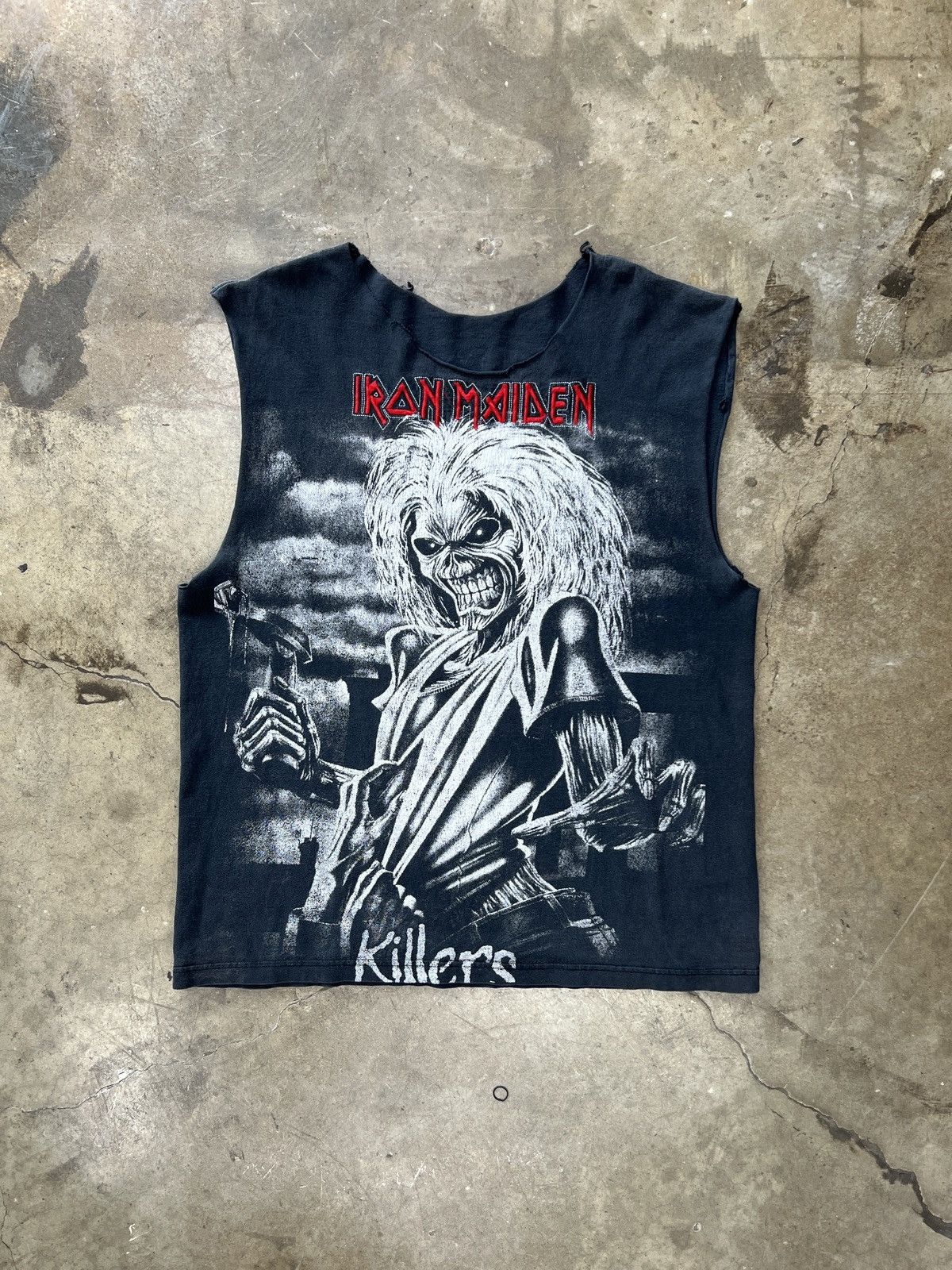 Band Tees Vintage Iron Maiden Killers Eddy Band Portrait Cut Sleeve XL Size US XL / EU 56 / 4 - 2 Thumbnail