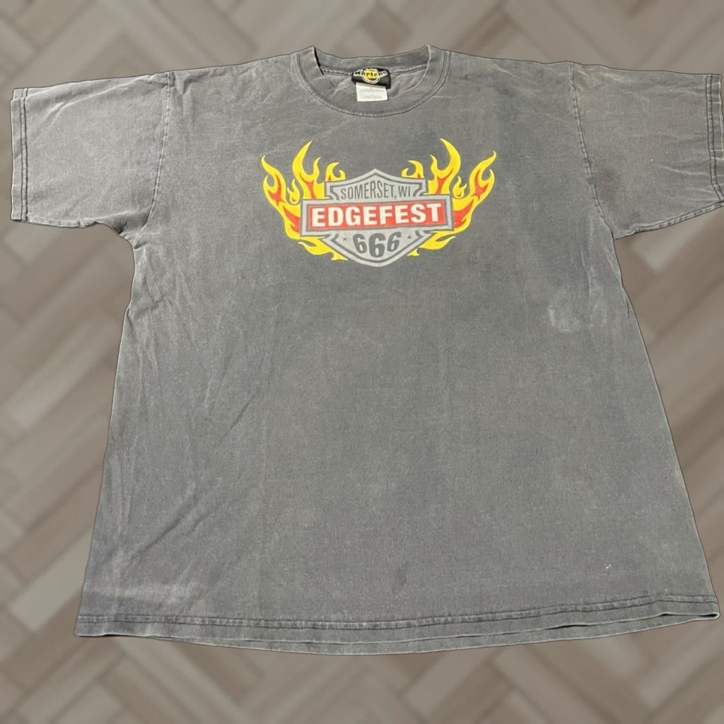 Fruit Of The Loom VINTAGE Somerset WI Edgefest Black XL Offspring Staind Shirt Mens XL Black Graphic Tee 100% Cotton Short Sleeve Size XL Size ONE SIZE - 1 Thumbnail