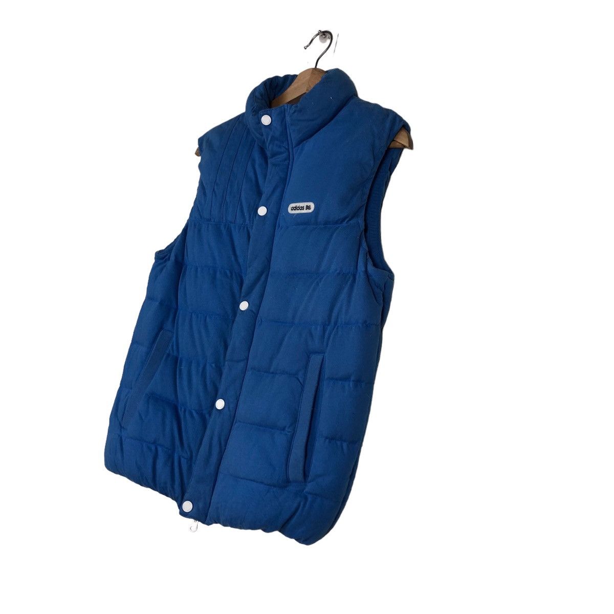 Adidas 🔥Vintage Tanktop Vest Puffer Biker Adidas Baby Blue Size US M / EU 48-50 / 2 - 2 Thumbnail