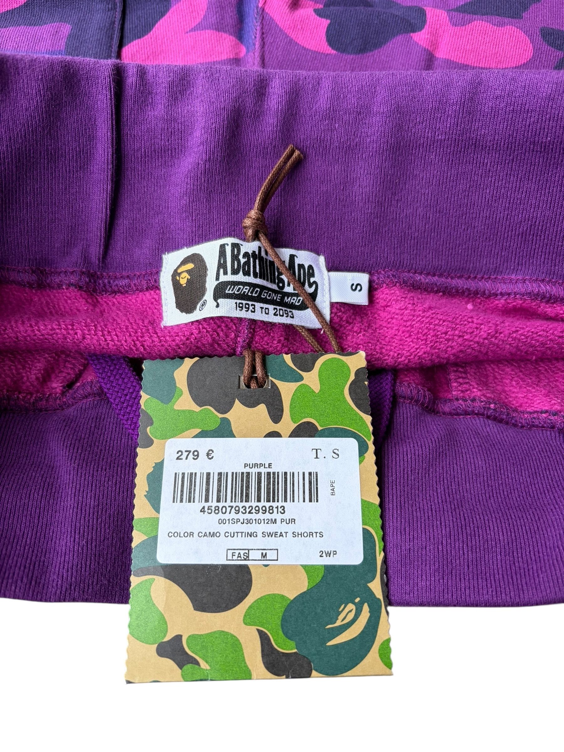 Bape Bape Purple Camo White College Logo Shorts Size US 30 / EU 46 - 5 Thumbnail