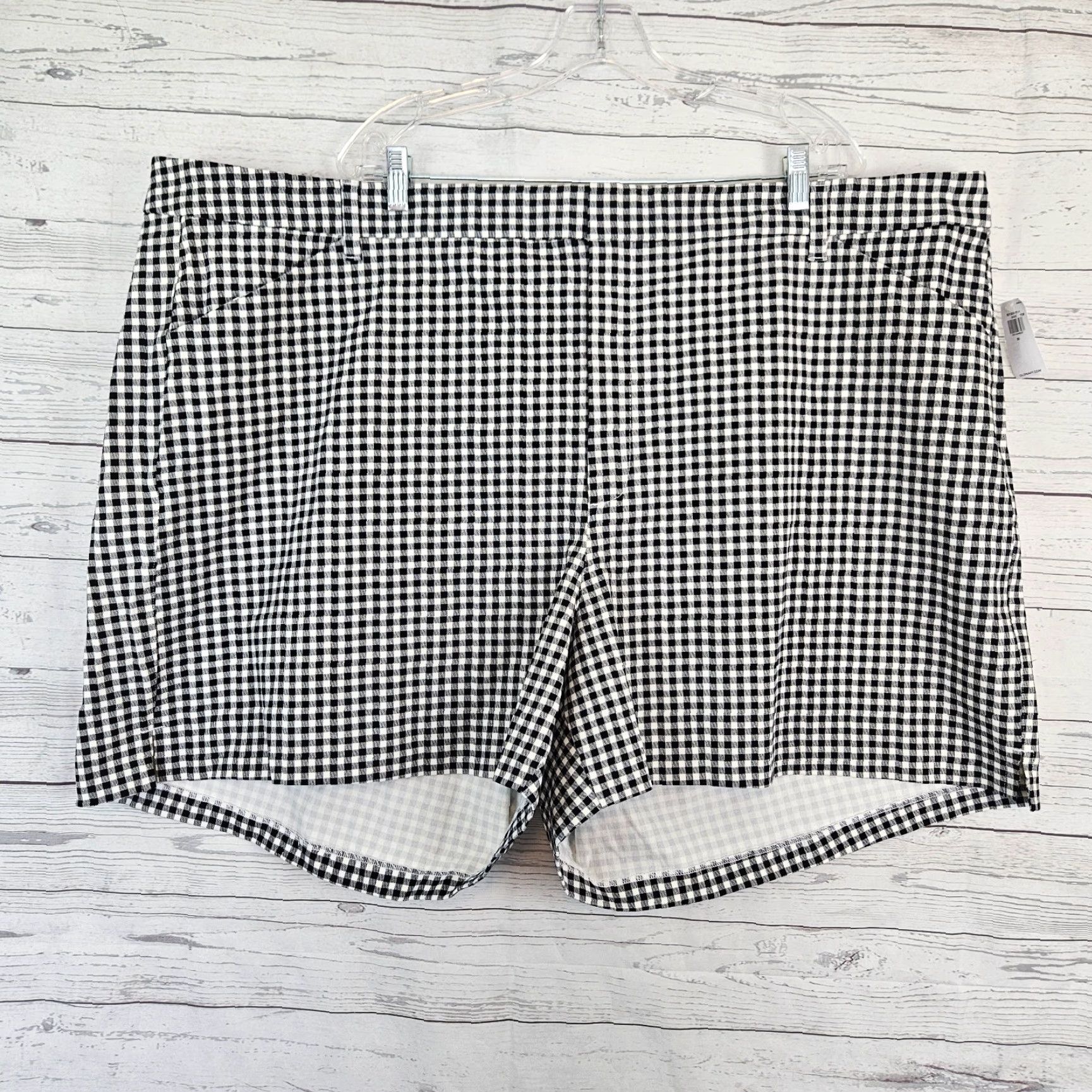 Old Navy VINTAGE Old Navy Womens Pixie Shorts Sz 30 Black White Gingham High Rise Size 30" / US 8 / IT 44 - 2 Thumbnail