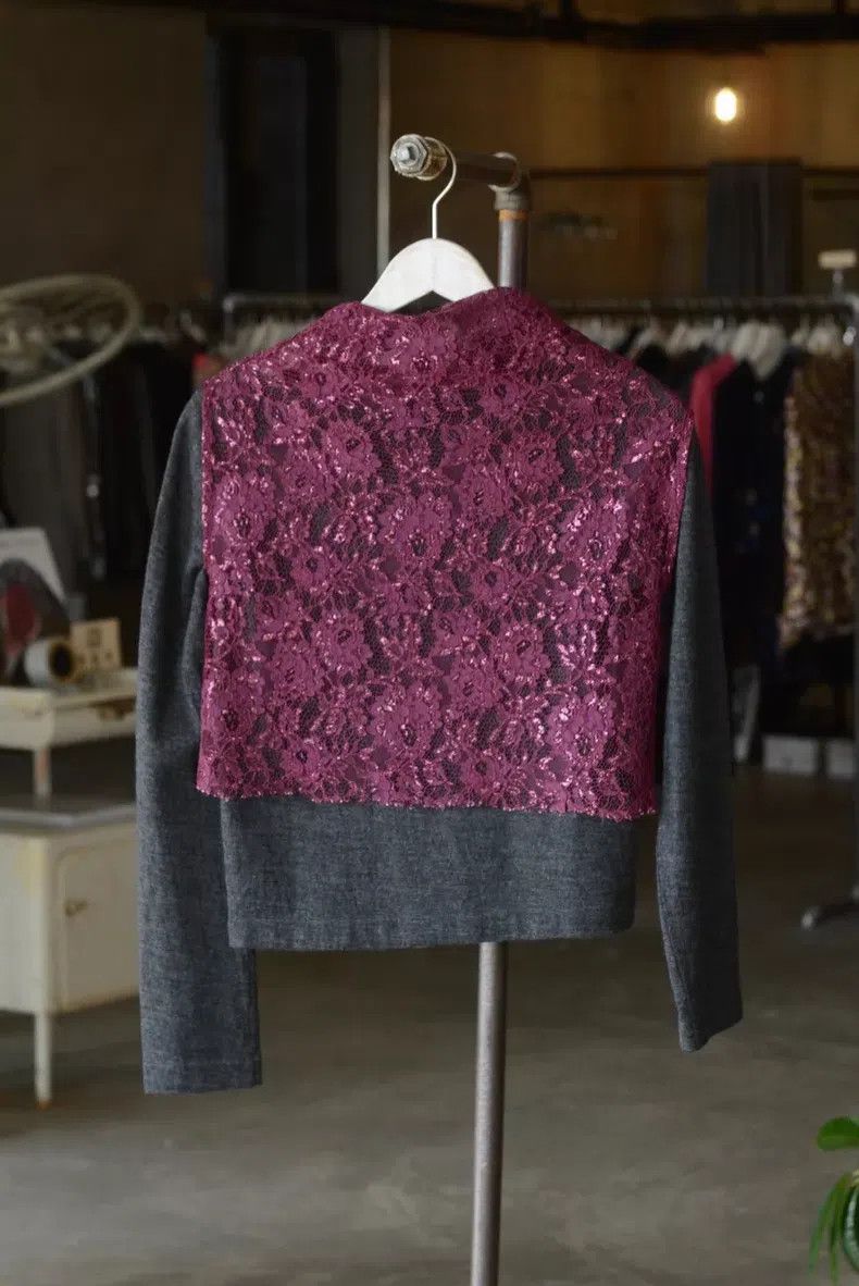 Comme des Garcons Comme Des Garcons Wool Lace Fake Two-piece Top Size S / US 4 / IT 40 - 6 Thumbnail