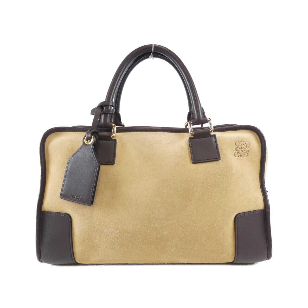 Loewe Loewe Amazona Suede Calf Bag Leather Handbag 35261N22 Duty Free For Usa in Brown, Women's
