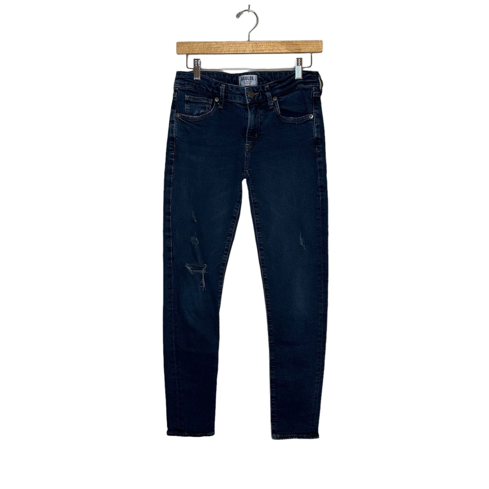 Agolde AGOLDE Lara Skinny Low Rise Distressed Ripped Jeans Size 27 Size 27" / US 4 / IT 40 - 1 Thumbnail
