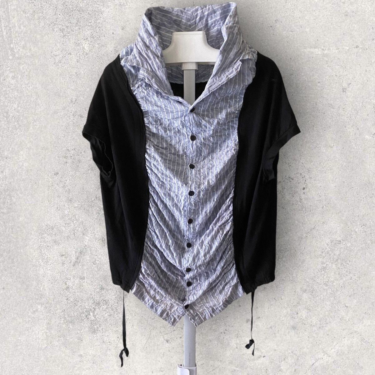 Yohji Yamamoto Y’s Scrunch Cut And Sew Shirt Size M / US 6-8 / IT 42-44 - 1 Thumbnail