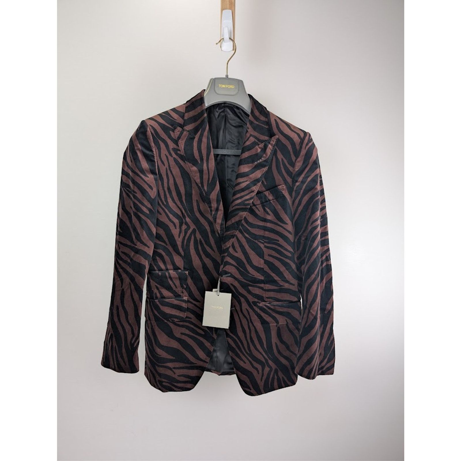 Tom Ford o1rshd1 Blazer Jacket in Black/Brown Size US XL / EU 56 / 4 - 1 Thumbnail