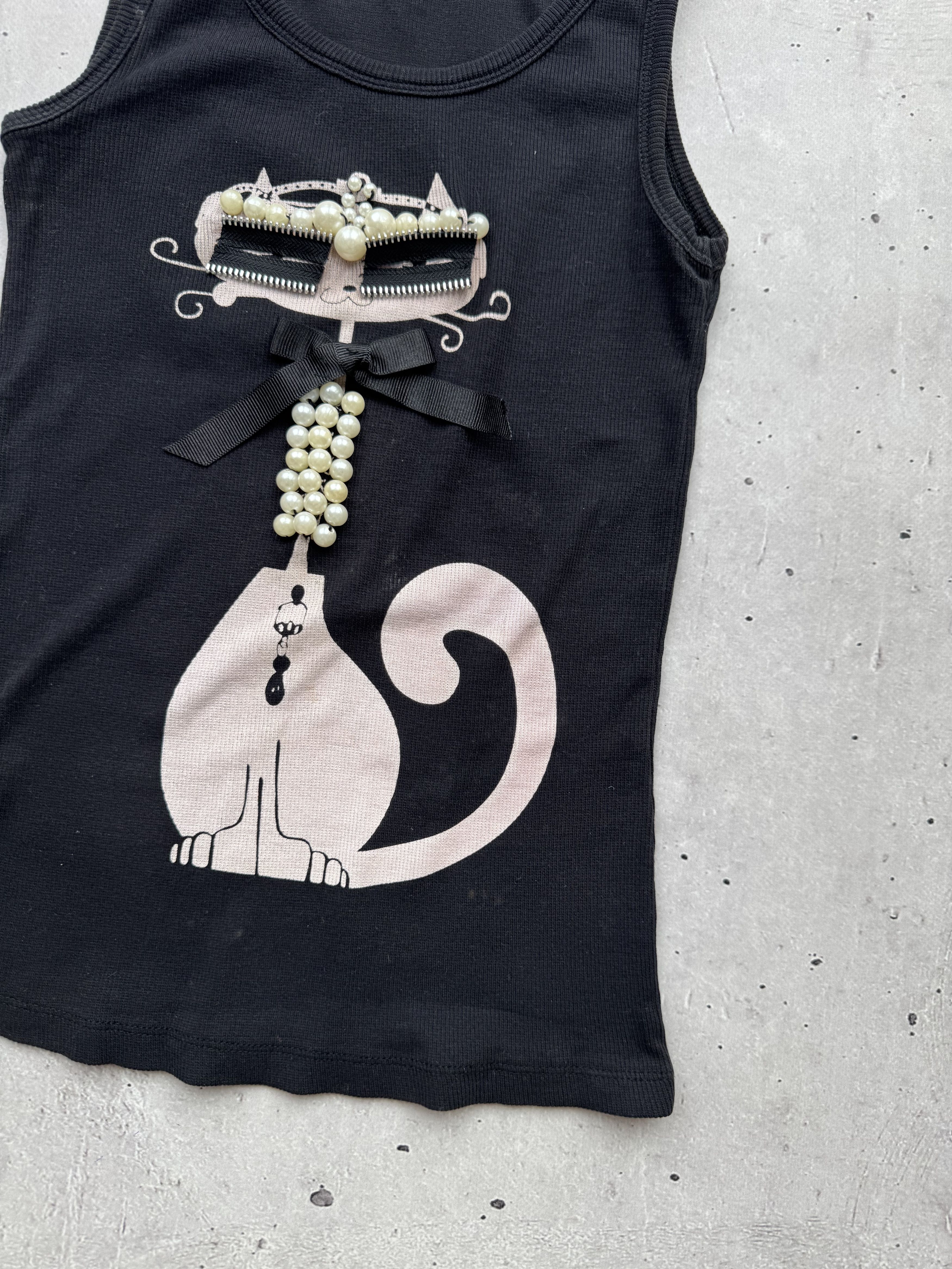 Japanese Brand × Vintage Vintage Amazing Cat Tank Top Size S / US 4 / IT 40 - 3 Thumbnail