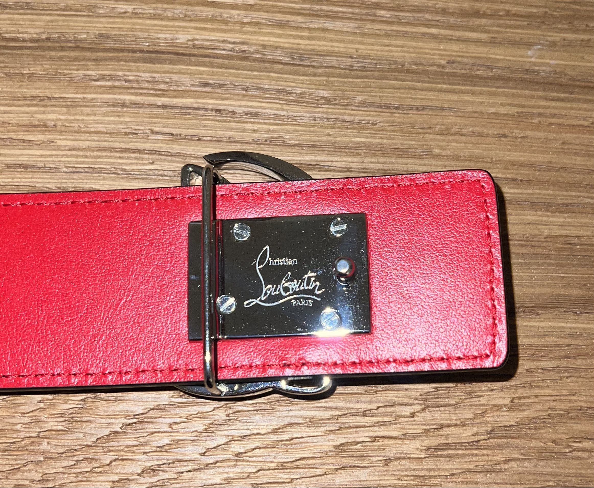 Christian Louboutin CL Logo Belt Size 34 - 5 Thumbnail