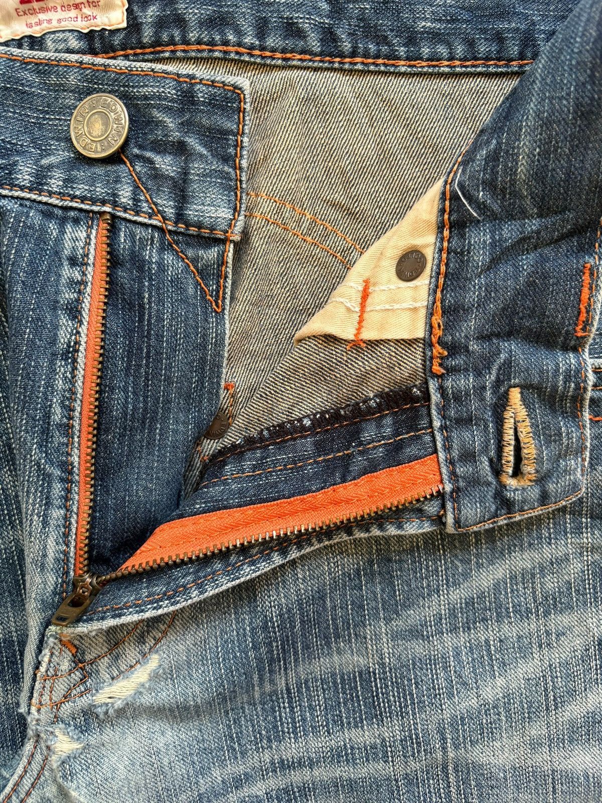 Edwin Exclusive Vintage Edwin 424 Faded Wash Loose Baggy Jeans Size US 32 / EU 48 - 9 Thumbnail