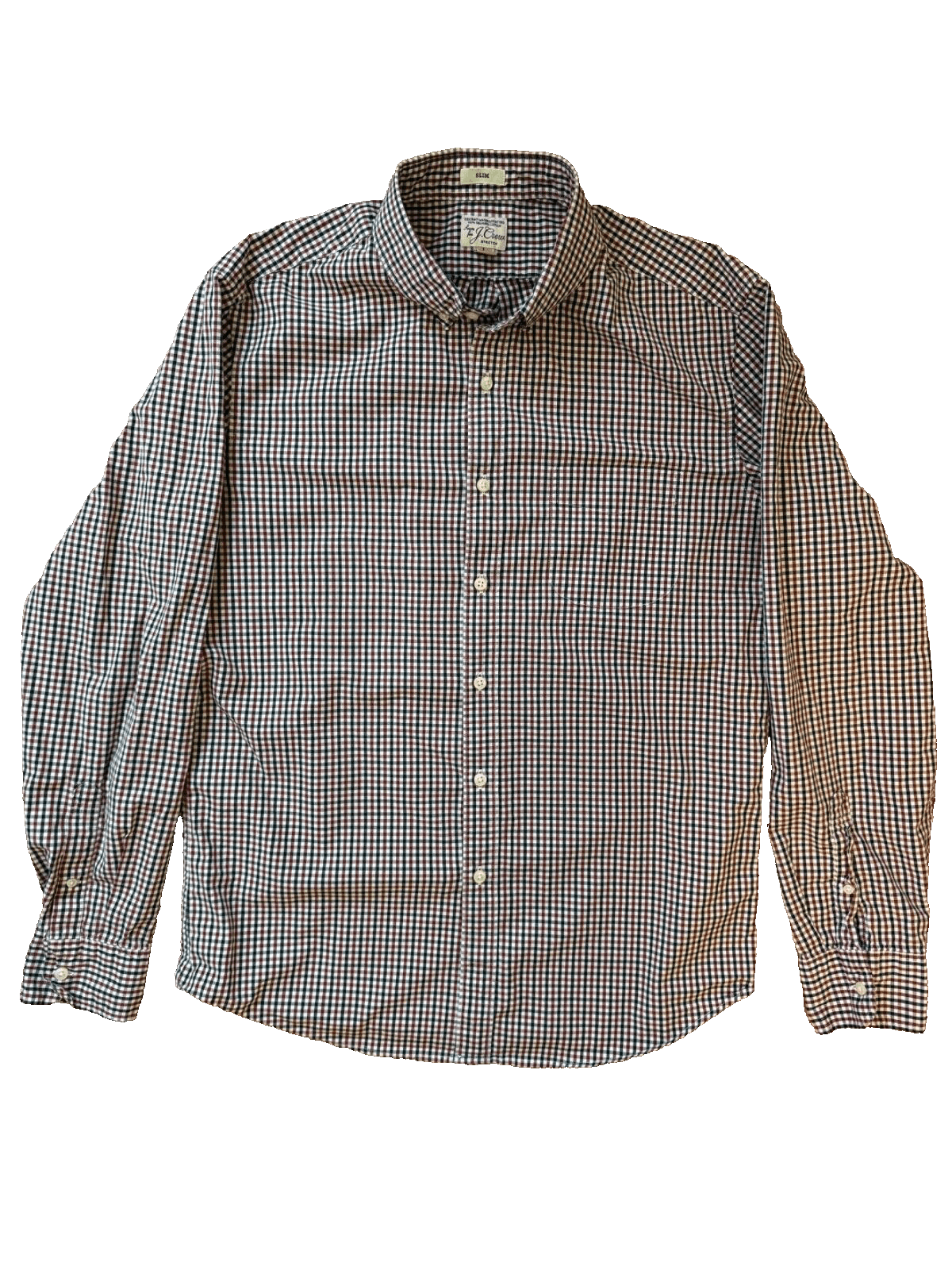 J.Crew J. Crew Men's L Slim Fit Red Blue Check Button Down Shirt Size US L / EU 52-54 / 3 - 2 Thumbnail