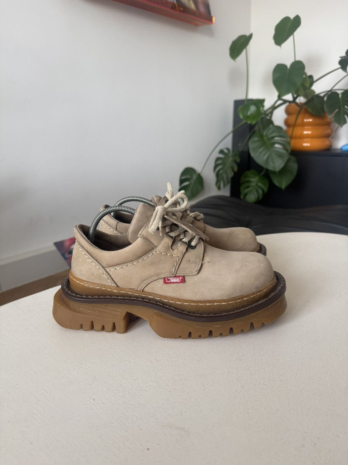 Leather Rare Vintage Avant Garde Platform Derby Leather Boots Suede Size US 6.5 / EU 39-40 - 1 Thumbnail