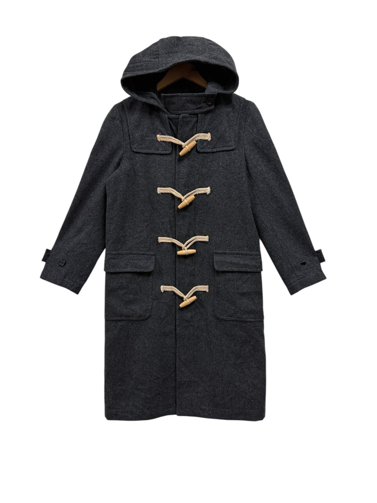 Yohji Yamamoto Ined By Yohji Yamamoto Duffle Coat Hooded Wool Size US M / EU 48-50 / 2 - 1 Thumbnail