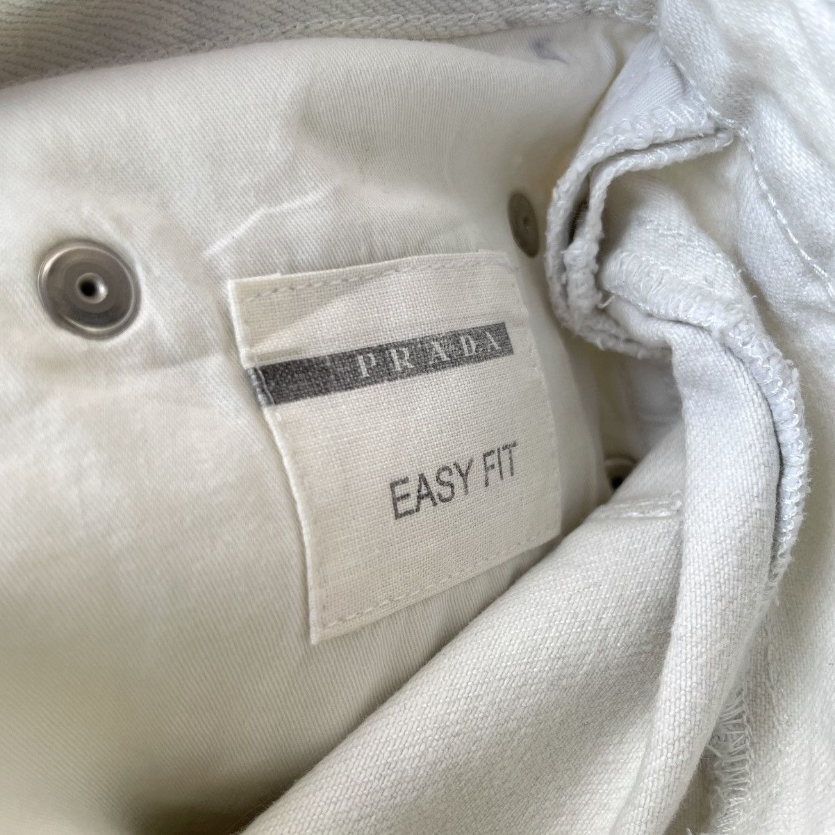 Prada Prada Milano Easy Fit Offwhite Designer Denim Size US 31 - 17 Thumbnail