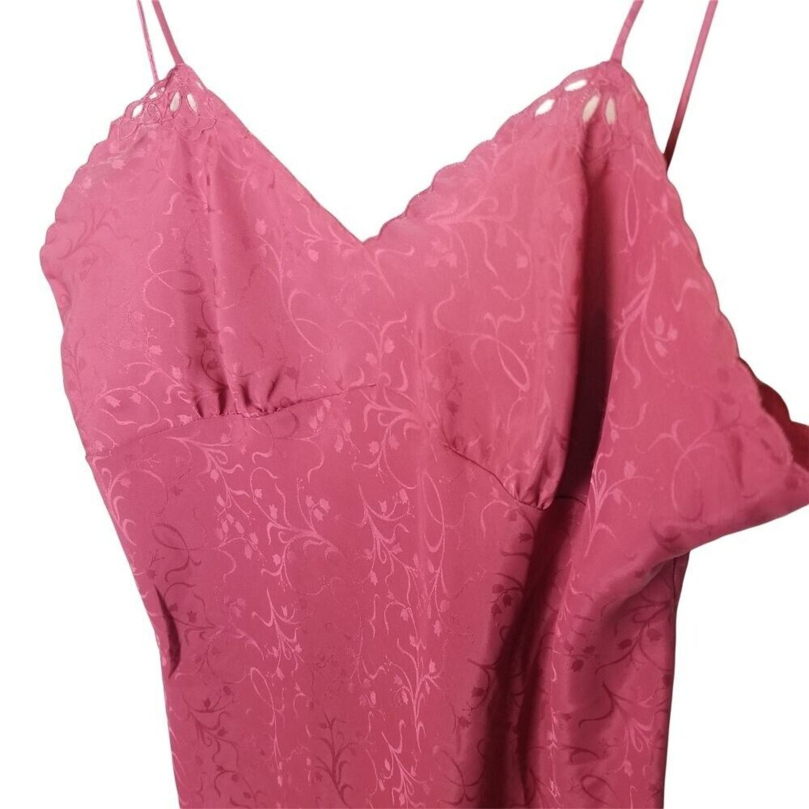 Saks Fifth Avenue Vintage Eve Stillman Womens Floral Lace Trim Nightgown M Size ONE SIZE - 4 Thumbnail