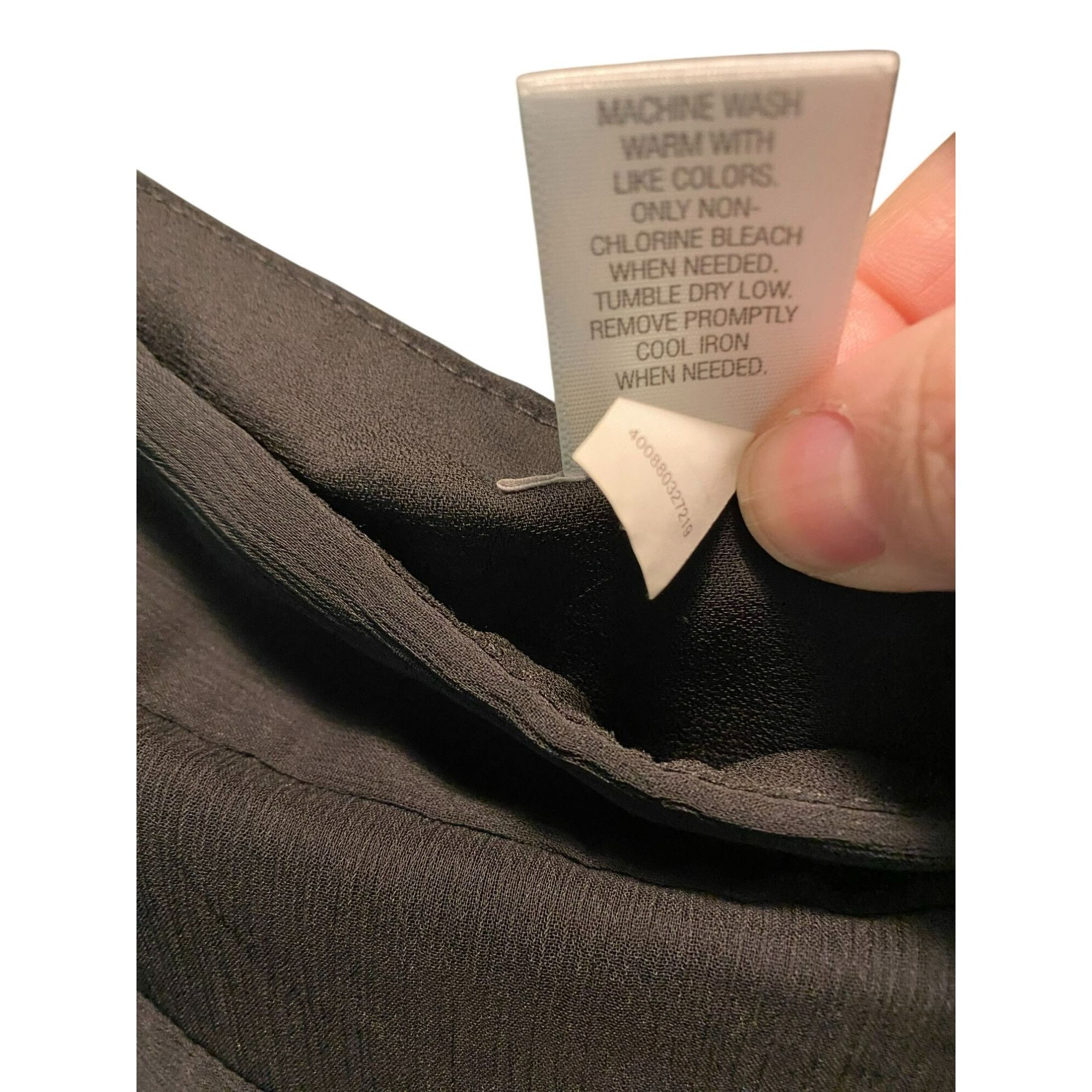 Apt. 9 Apt. 9 Chic Black Tiered Skirt With Side Zipper & Ribbon Tie Size 38" / US 16 / IT 52 - 7 Thumbnail