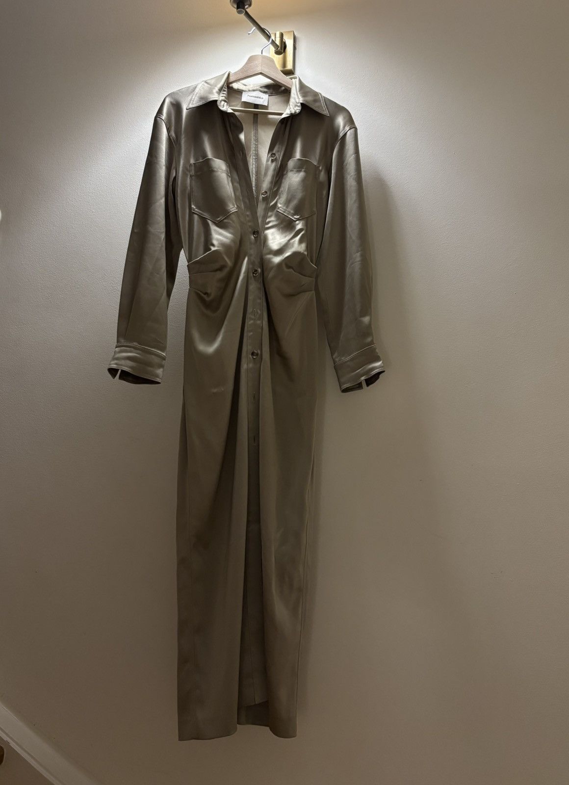 Nanushka Cosett Crinkled Satin Dress Size S / US 4 / IT 40 - 1 Thumbnail