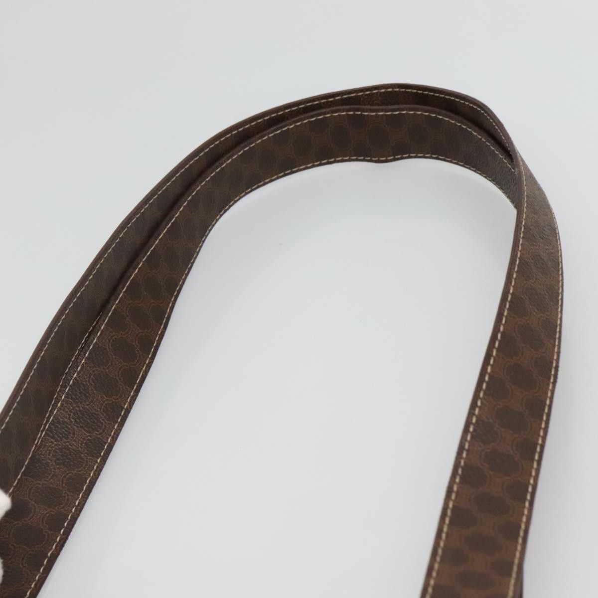 Celine CELINE Macadam Canvas Shoulder Bag Pvc Leather Brown Gold Size ONE SIZE - 8 Thumbnail