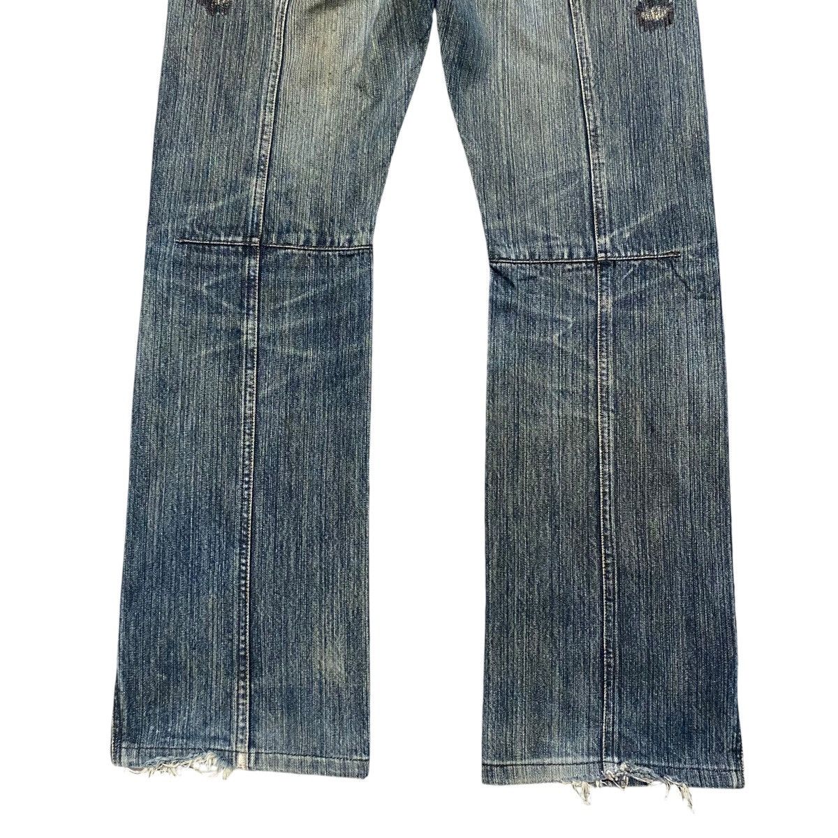 Japanese Brand Difference Rupert Denim Flare Jeans Multi Pocket Studded Size US 33 - 14 Thumbnail