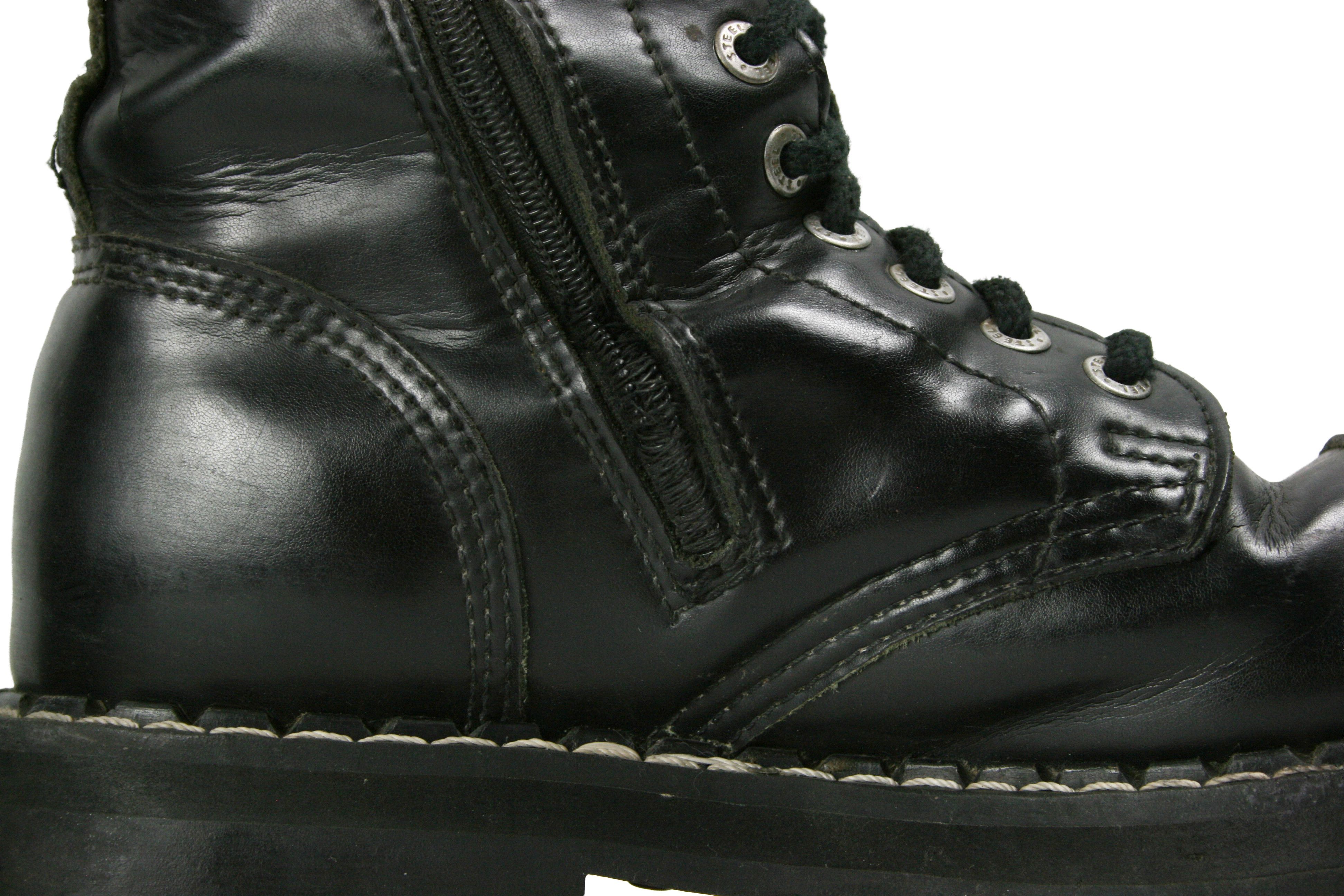 Other Steel 00S Buldozer Metal Rock Y2K High Punk Boots Vintage Size US 9 / IT 39 - 12 Thumbnail
