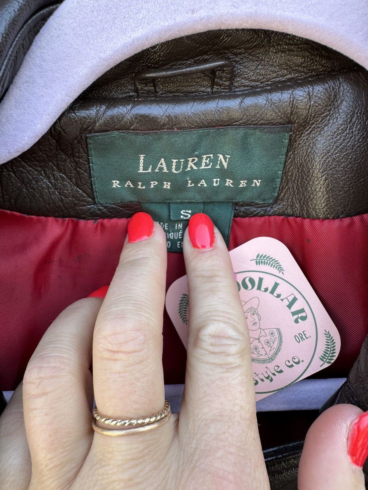 Lauren Ralph Lauren 90s/2000s brown leather jacket Size US S / EU 44-46 / 1 - 3 Thumbnail