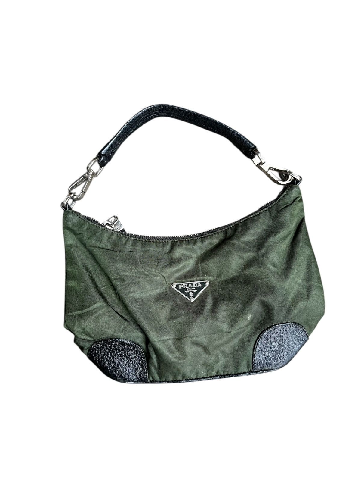 Prada Shoulder Bag Nylon in Green, Women's