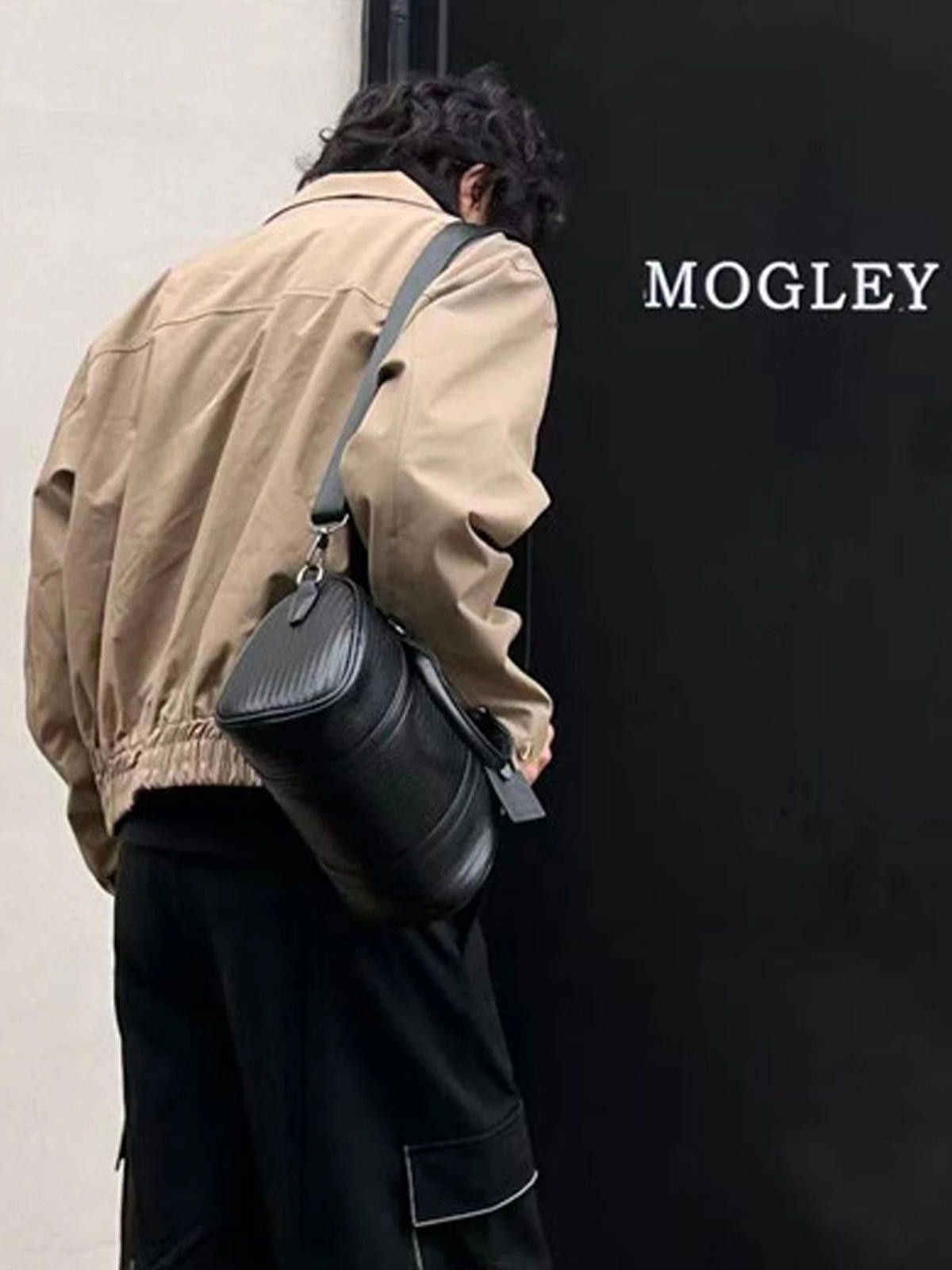 Japanese Brand Black Textured Barrel Crossbody Bag, Shoulder Bag Size ONE SIZE - 3 Thumbnail