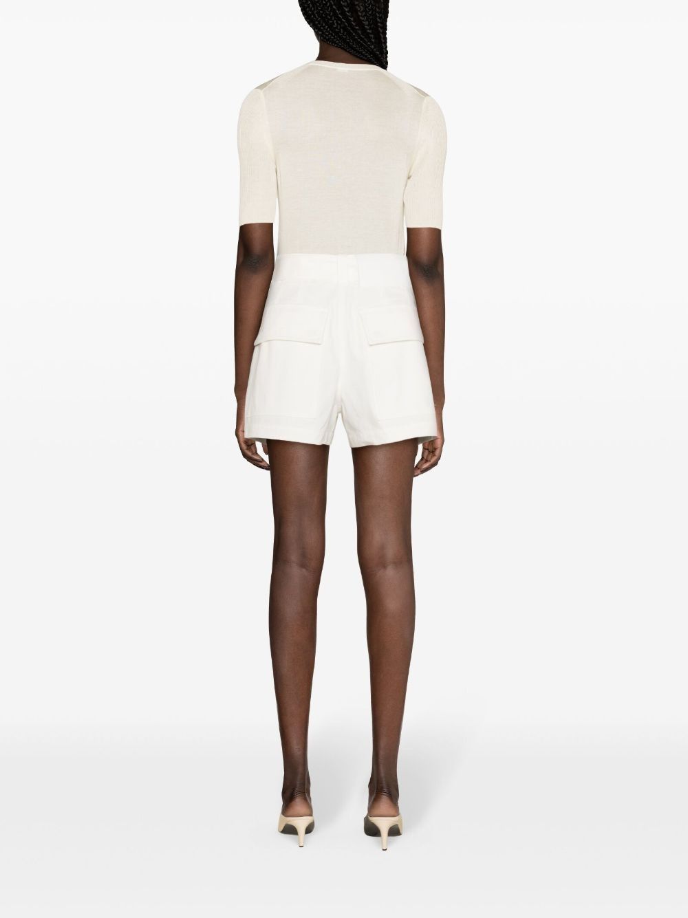 Jil Sander o1y1025 Short in off-White Size 26" / US 2 / IT 38 - 4 Thumbnail