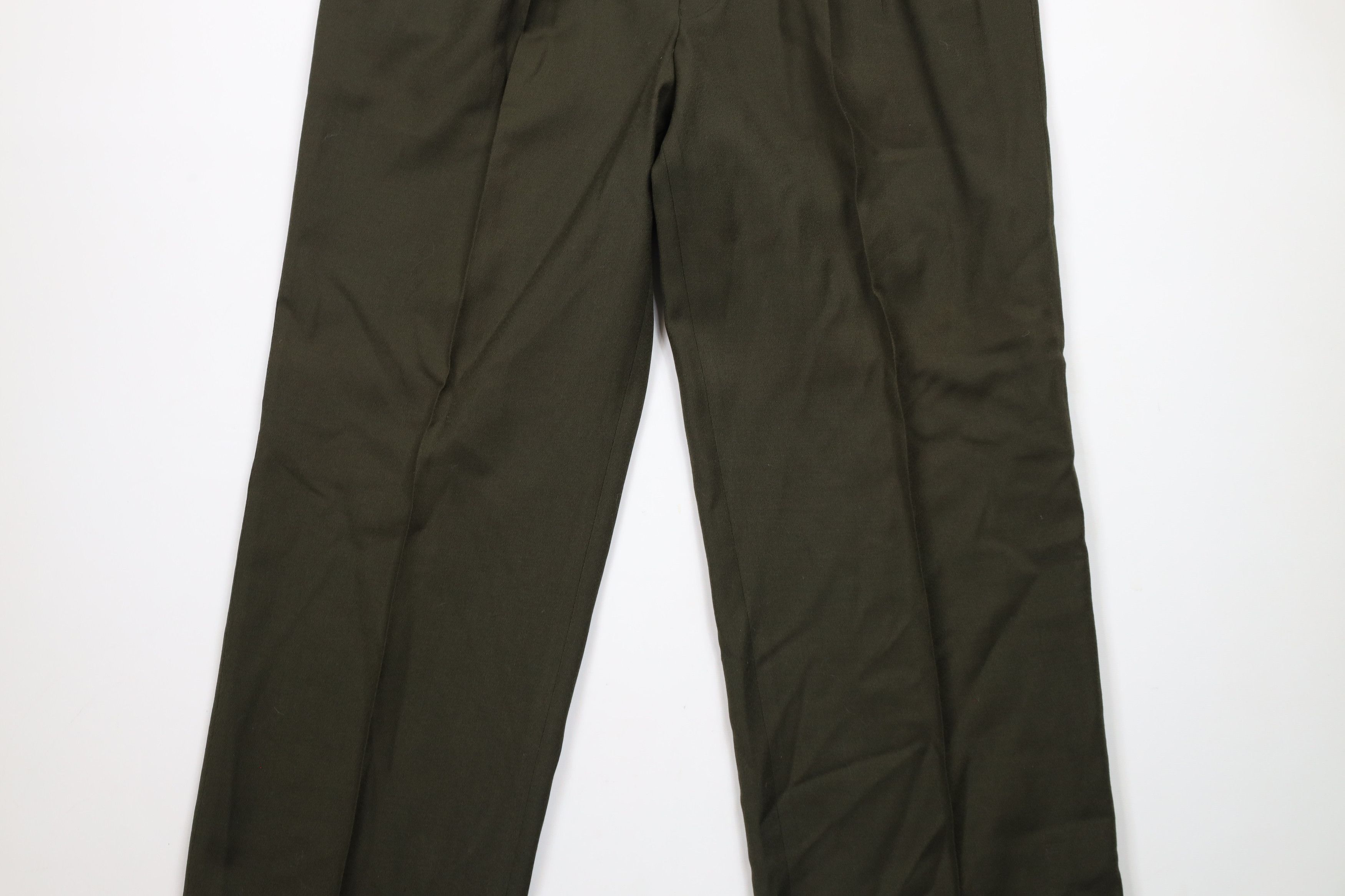 Vintage Vintage 90s Streetwear Cuffed Wide Leg Chino Pants Green Size US 36 / EU 52 - 3 Thumbnail
