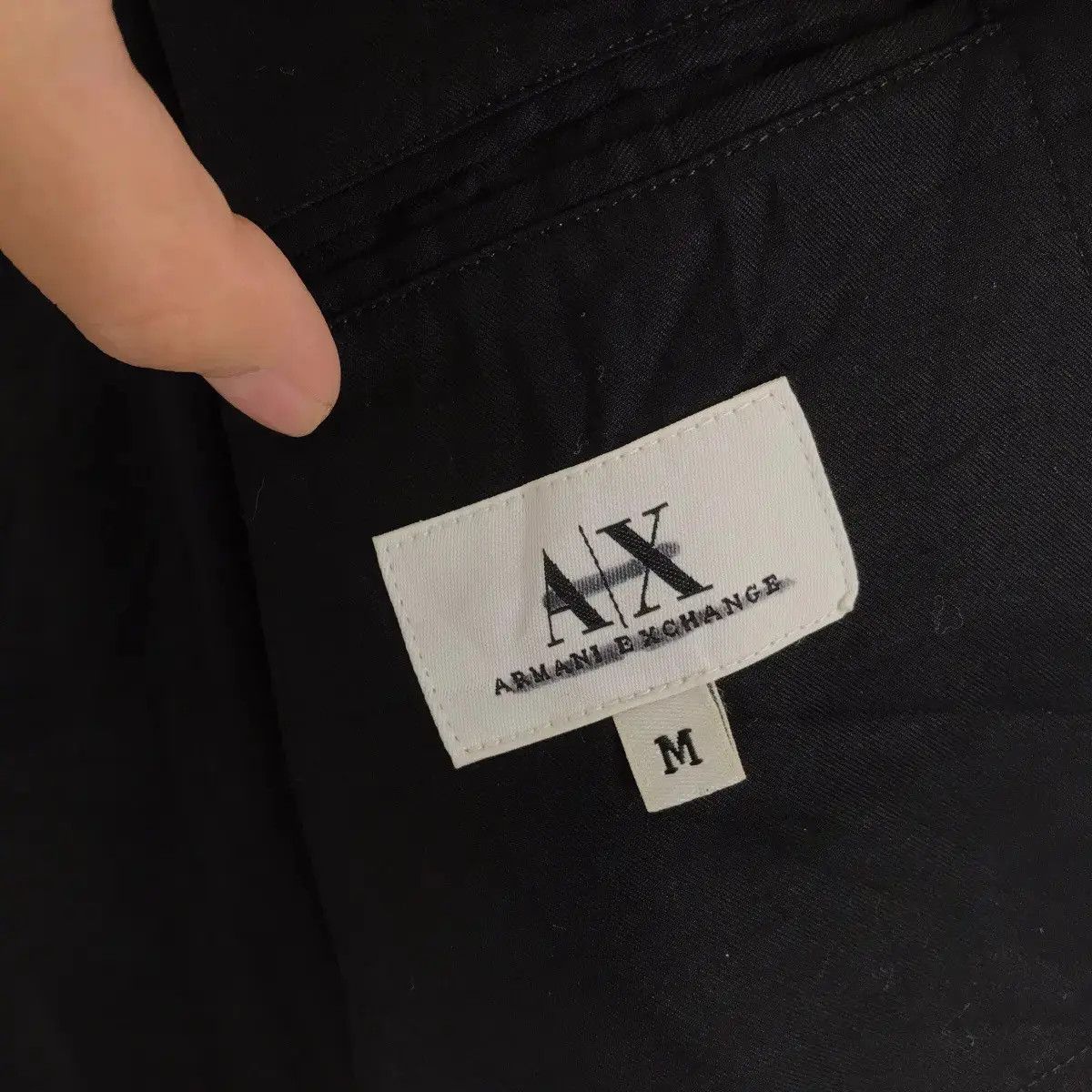 Armani Exchange Vintage A/X ARMANI EXCHANGE Plain Black Blazer Coat Size 46R - 7 Thumbnail
