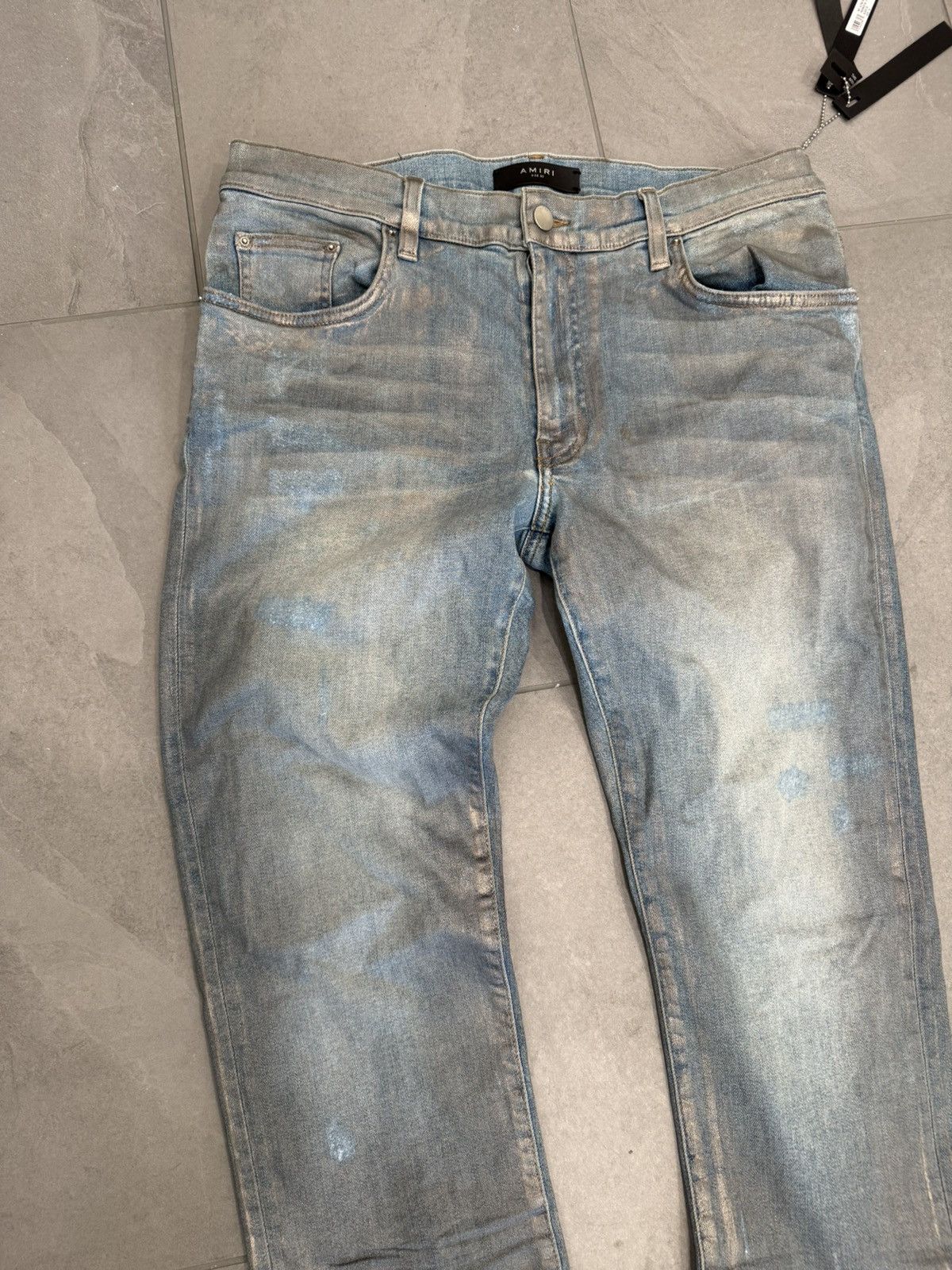 Amiri Amiri Clay Indigo Neon Plaid Mx1 Jeans Size US 33 - 2 Thumbnail