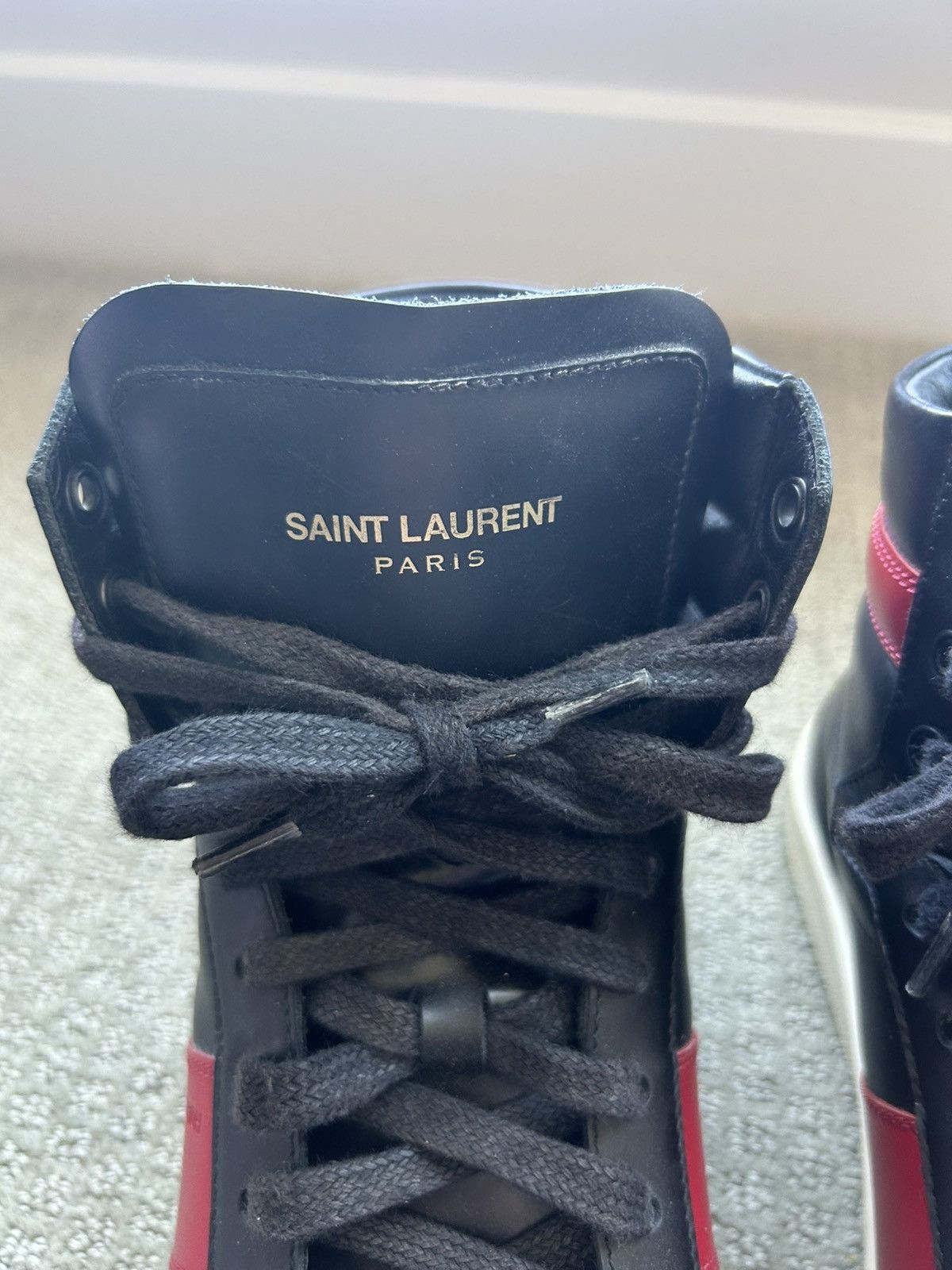 Saint Laurent Paris Saint Laurent SL10H Court Classic black Red High Top Size US 9 / EU 42 - 5 Thumbnail