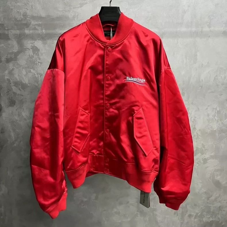Balenciaga Balenciaga Single breasted jacket with red monogrammed log Size US XXS / EU 40 - 1 Thumbnail