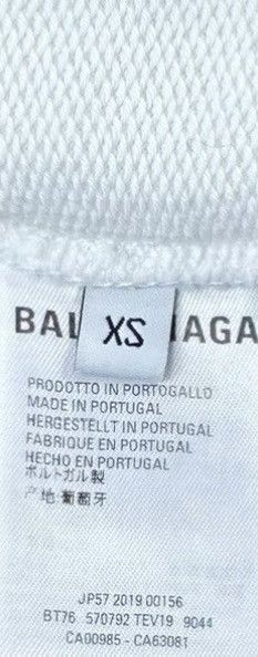 Balenciaga Balenciaga White Chest Letter Print Logo Hoodie K12 Size XS / US 0-2 / IT 36-38 - 8 Thumbnail
