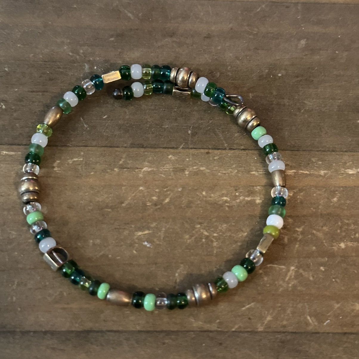 Other Green glass bead wire wrap bracelet Size ONE SIZE - 4 Thumbnail