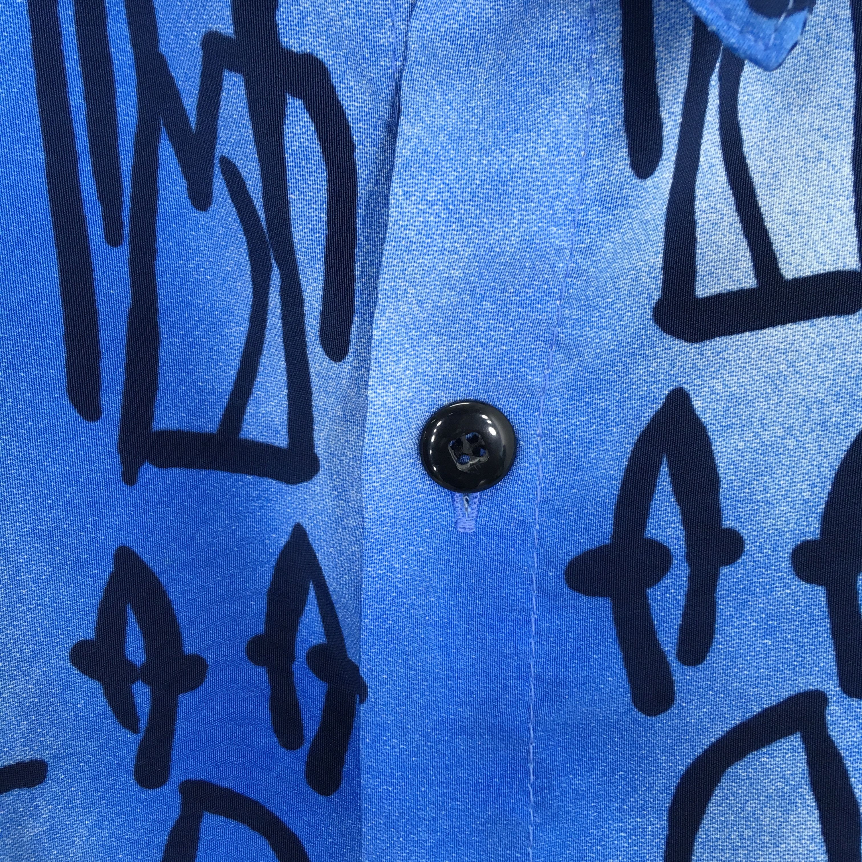 Arts & Science Vintage Retro Baroque Overprinted Graphic Shirt Blue Size US XL / EU 56 / 4 - 7 Thumbnail