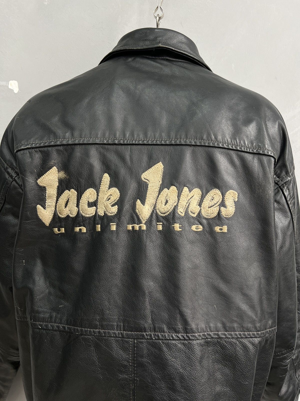 Jack & Jones Leather moto cropped avant garde y2k jacket retro vibe Size US L / EU 52-54 / 3 - 7 Thumbnail