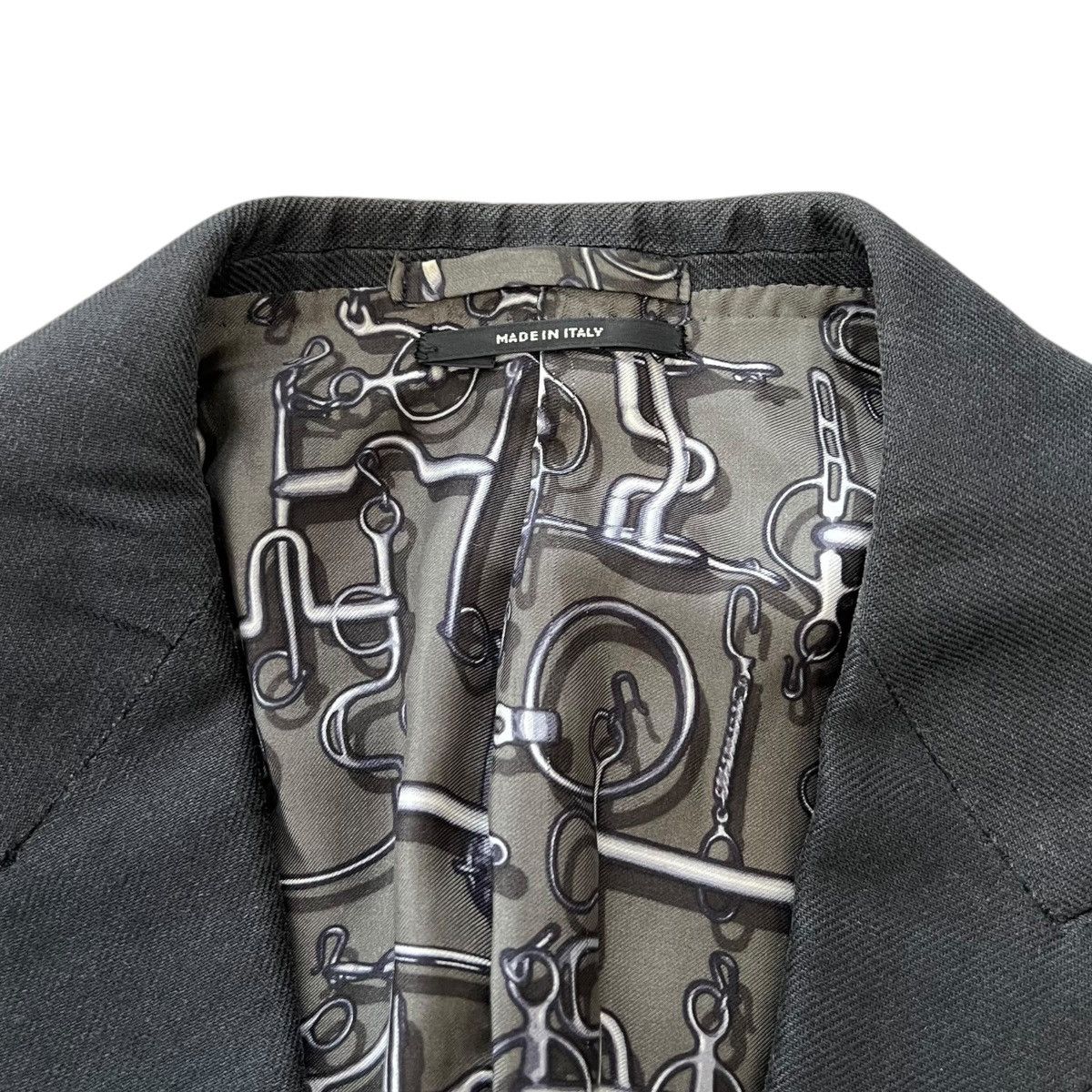 Hermes Hermès Tailored Jacket with Inner Silk Detailing Size 50S - 4 Thumbnail