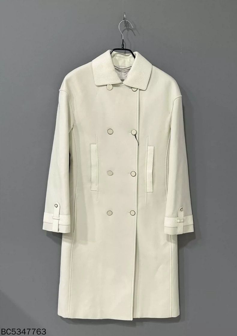 Hermes Beige Leather Autumn Winter Coat-2506 Size XS / US 0-2 / IT 36-38 - 2 Thumbnail